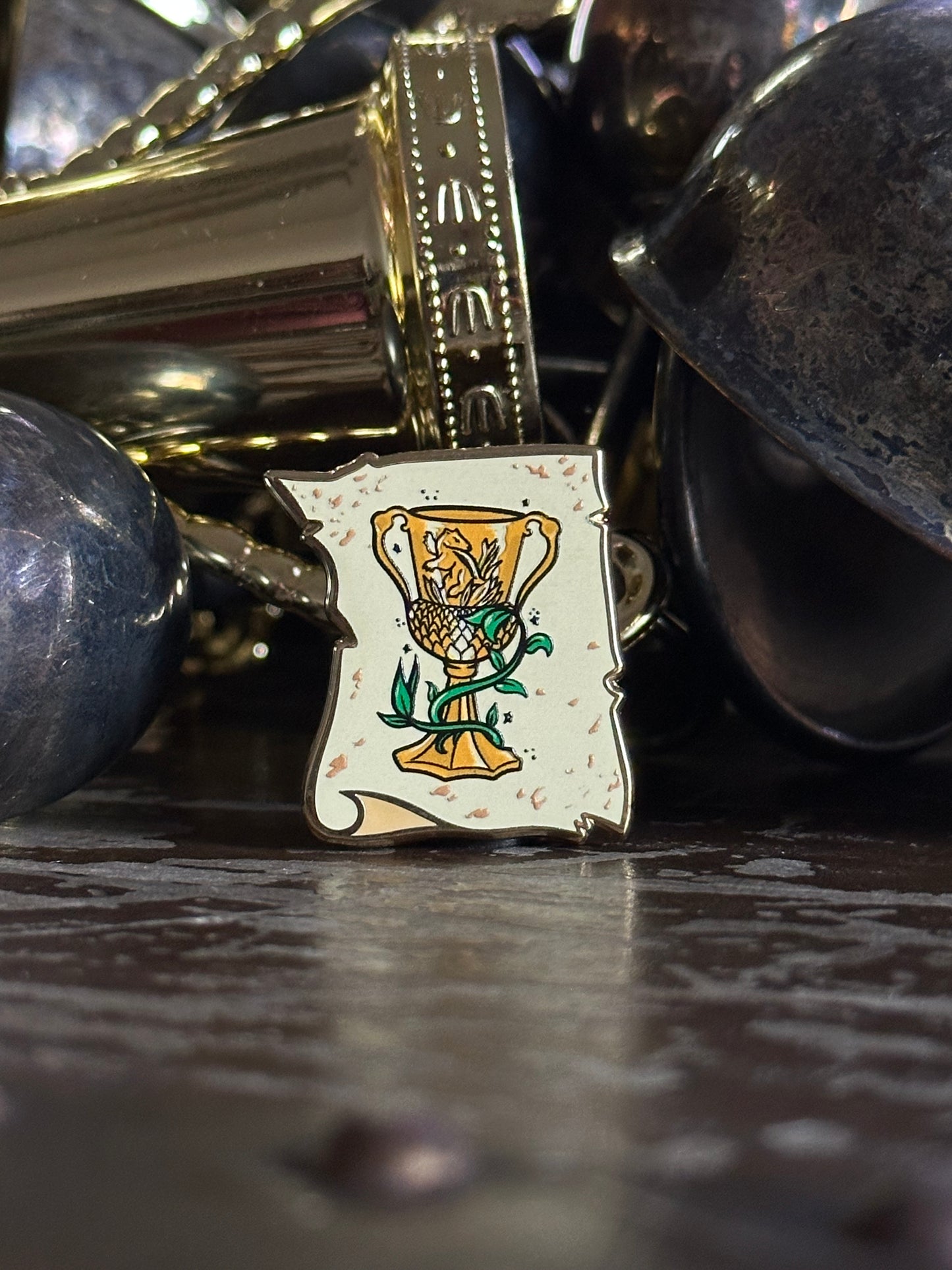 Helga's Cup Tattoo Flash Pin