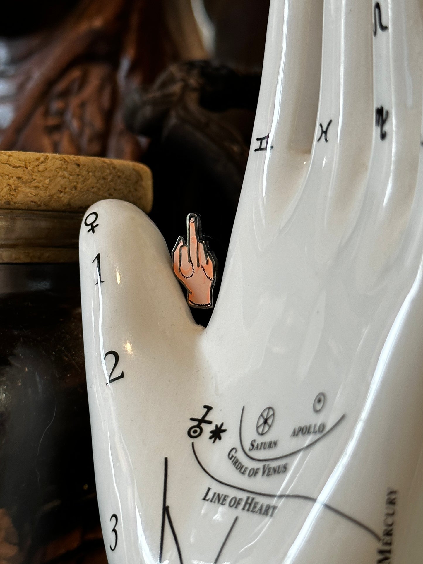 Middle Thinger Pin or Magnet