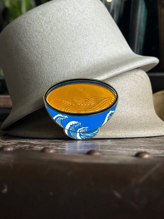 Wave Ramen Bowl Magnetic Pin