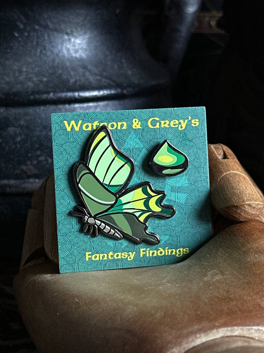 Thunderwing Butterfly Pin with free Korok Seed Pin