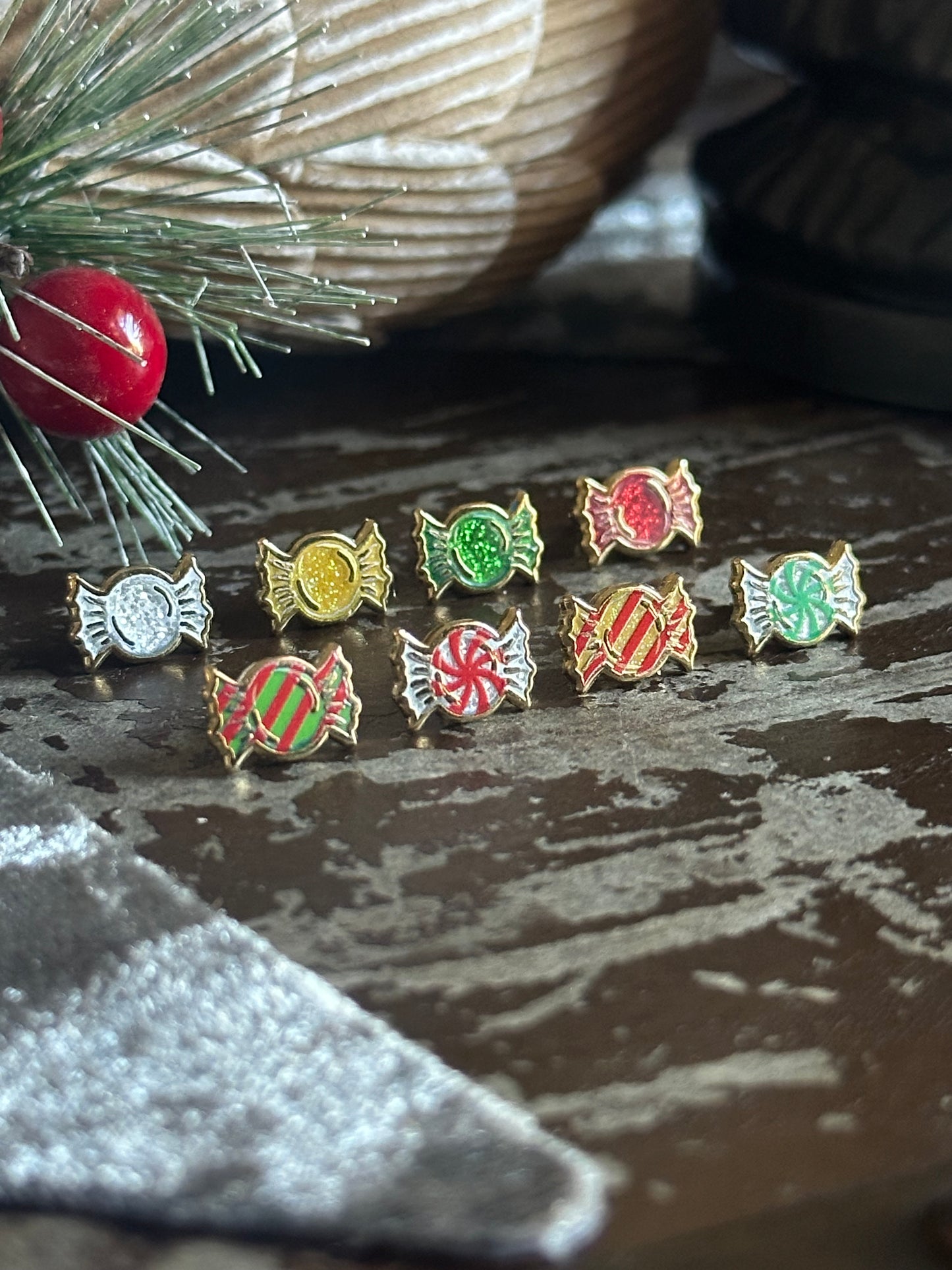 Winter Candy Pins Set of 8