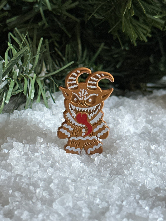 Gingerbread Krampus Pin