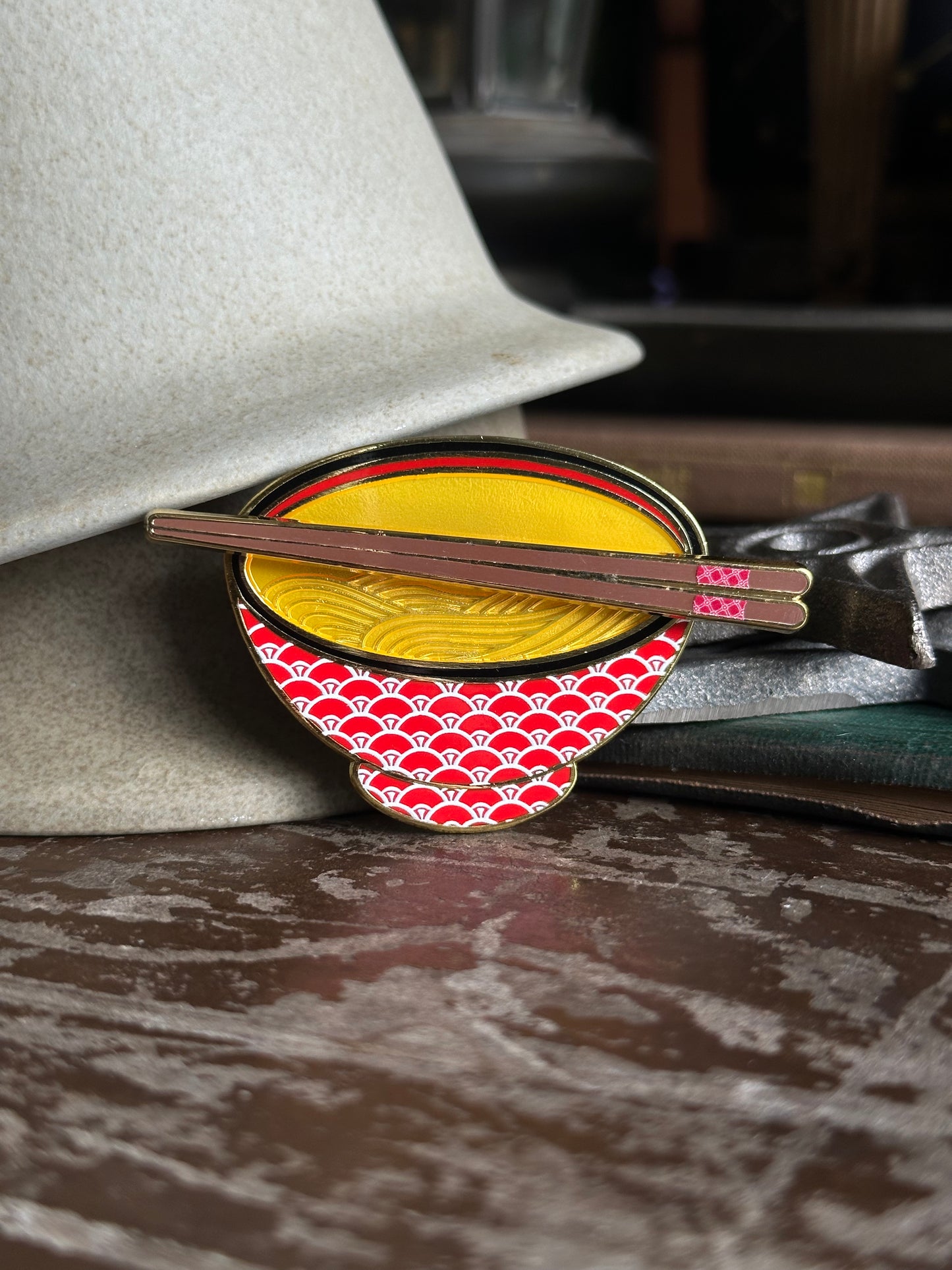 Brown and Red Chopsticks Magnet