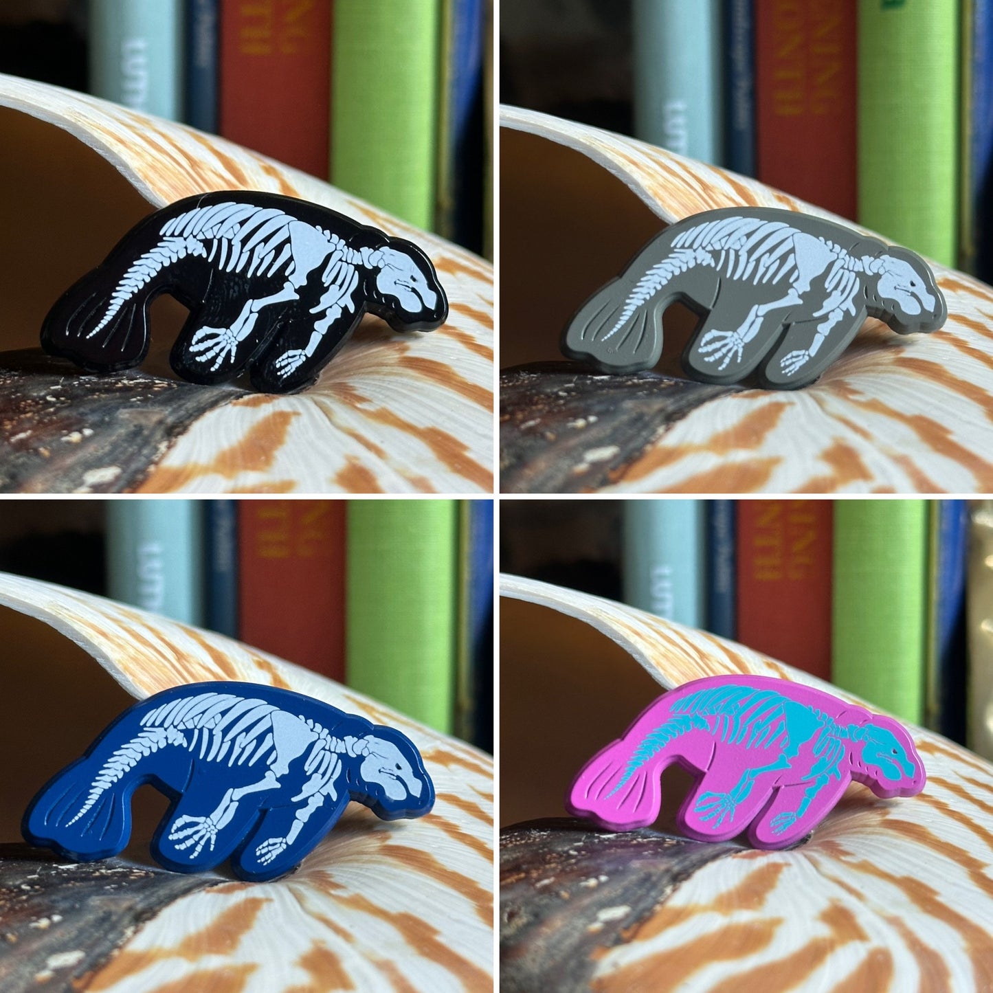 Manatee Skeleton Pins