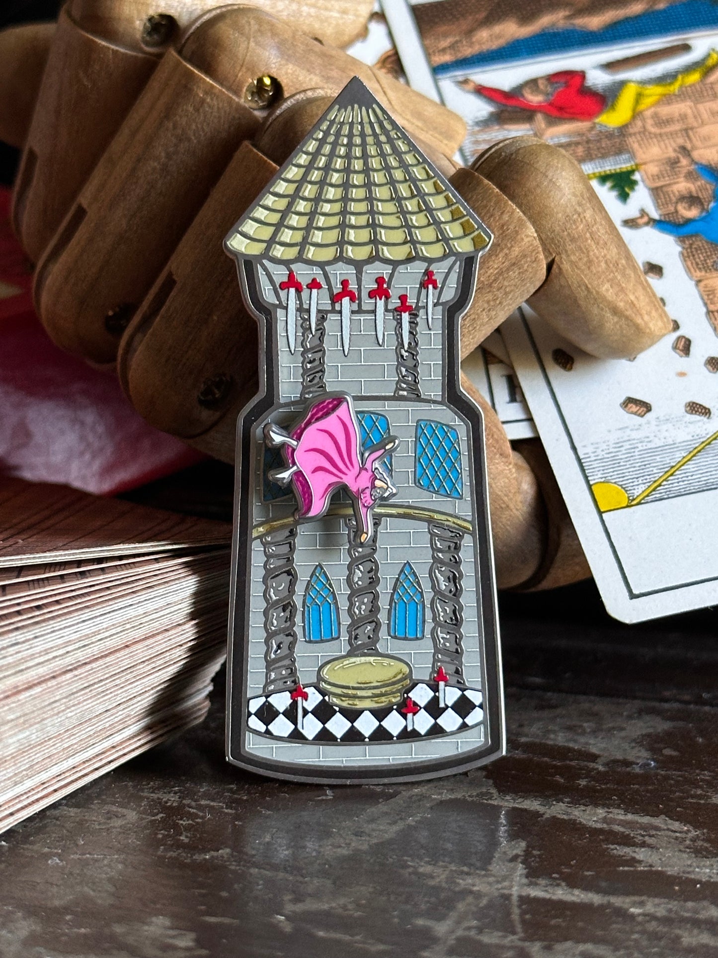The Tower Blue Window Variant Magnetic Pin
