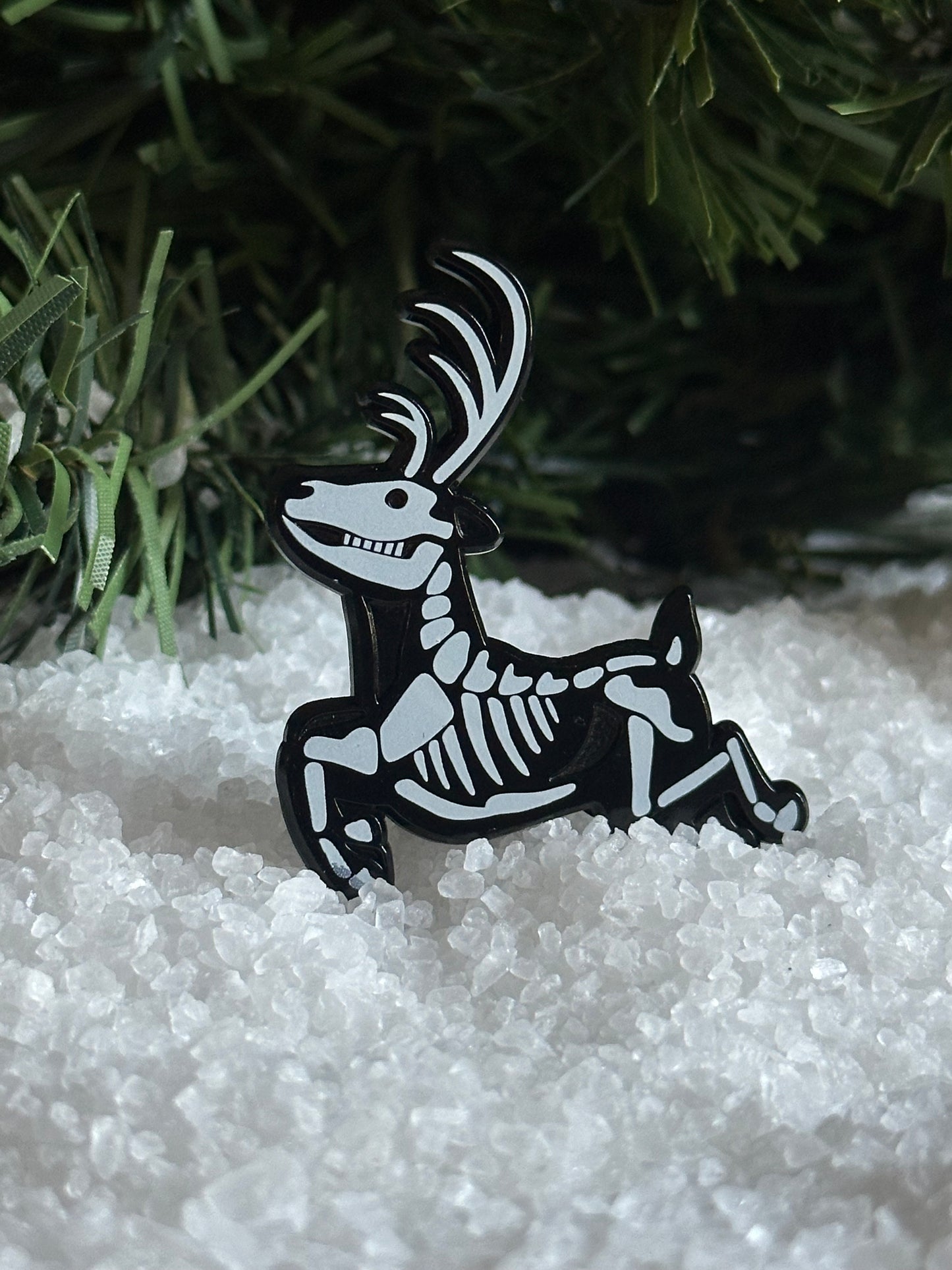 Black Reindeer Pin