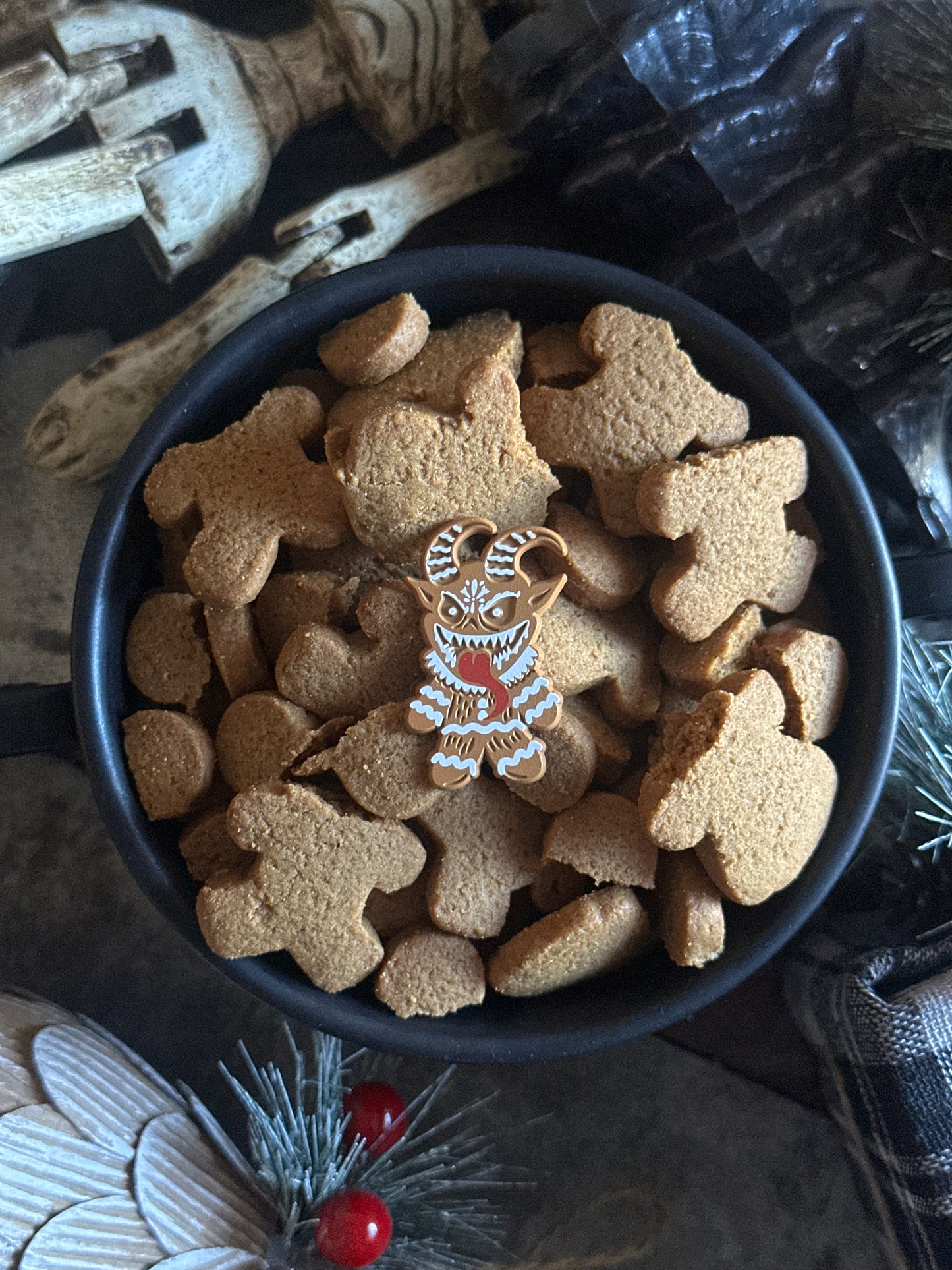 Gingerbread Krampus Pin
