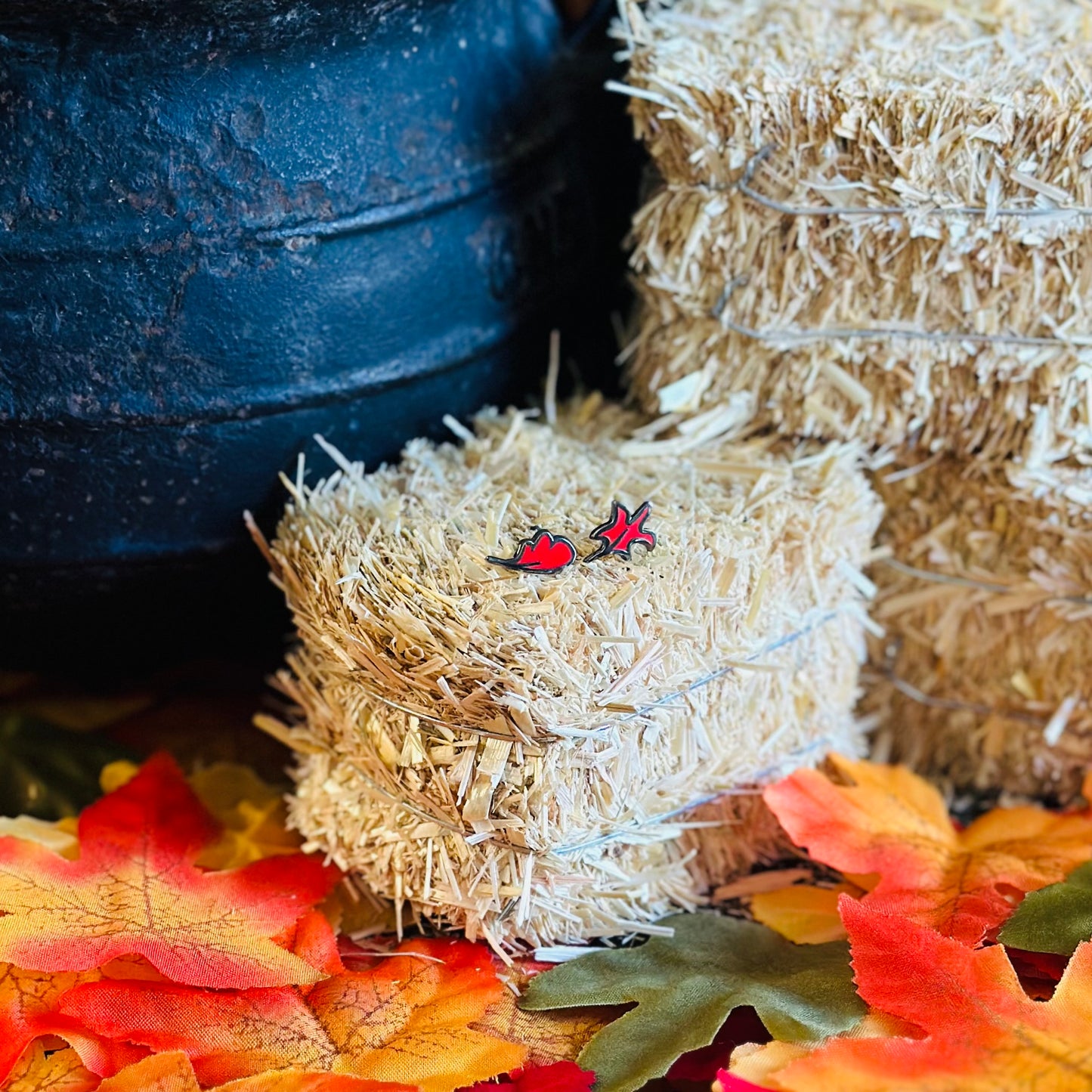 Blind Fall Leaf Pins and Magnets