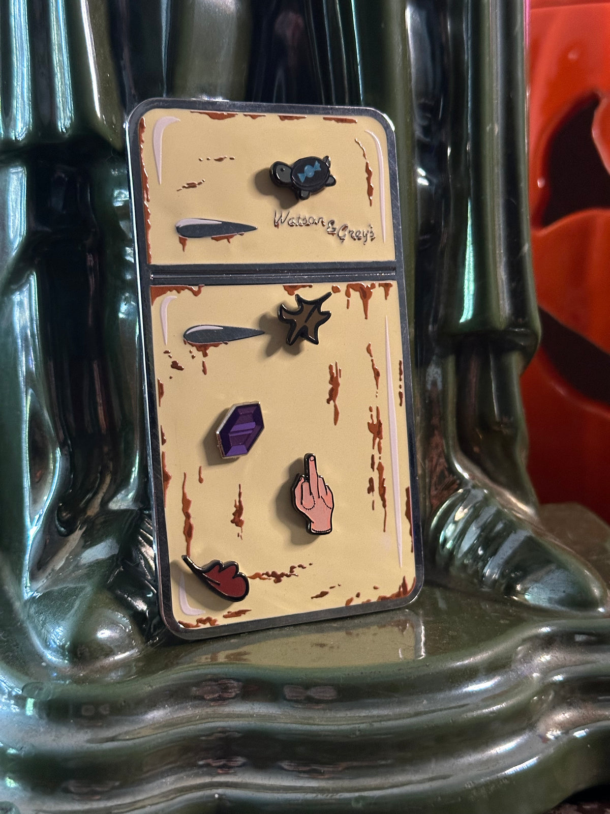 Busted Magnetic Retro Fridge Pin