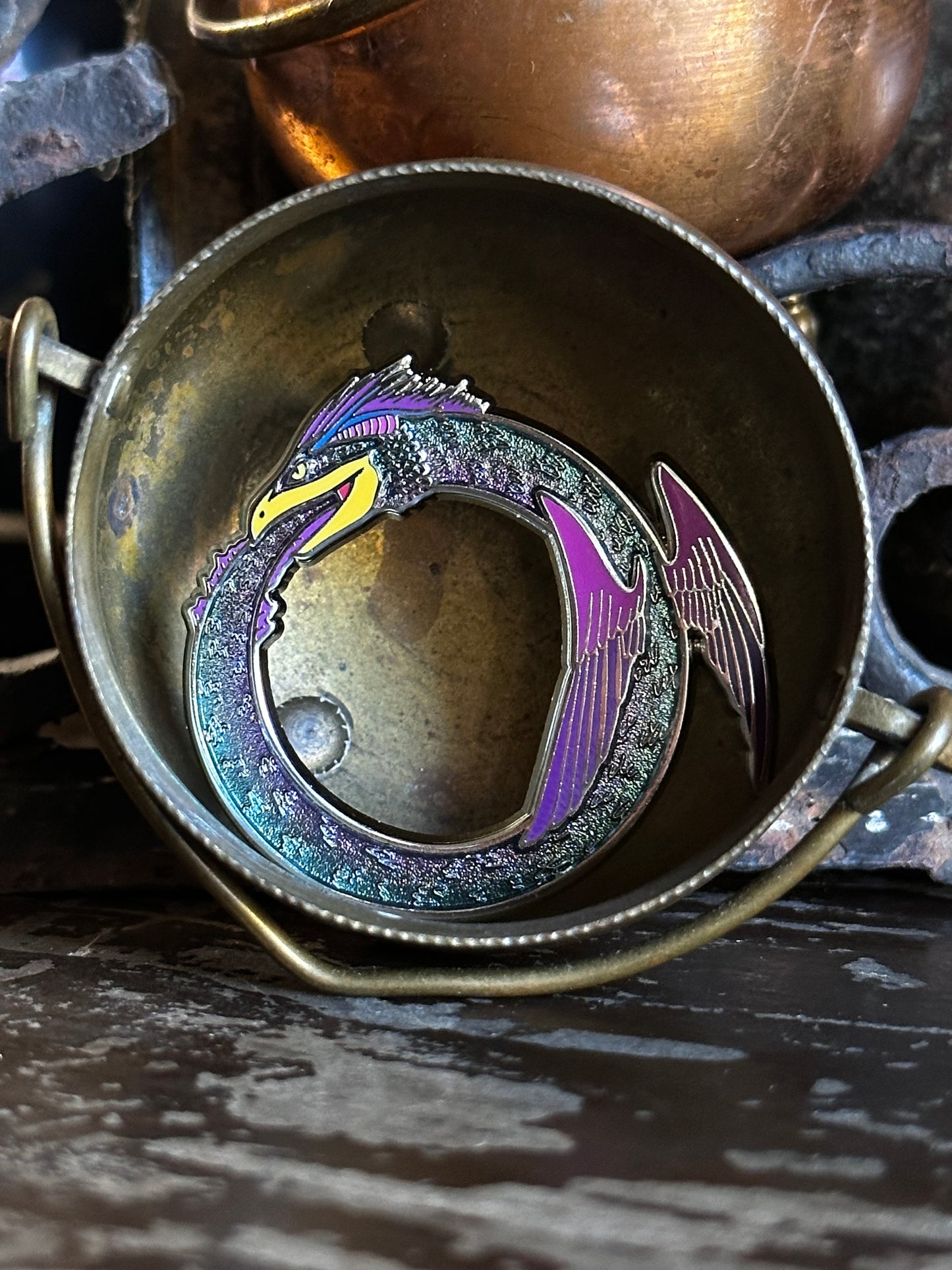 Purple Occamy Ouroboros Pin