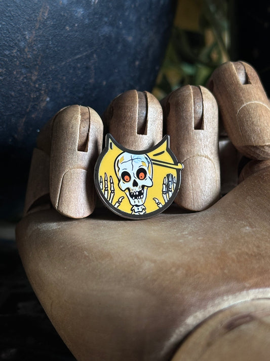 Skeleton Small Cauldron Pin