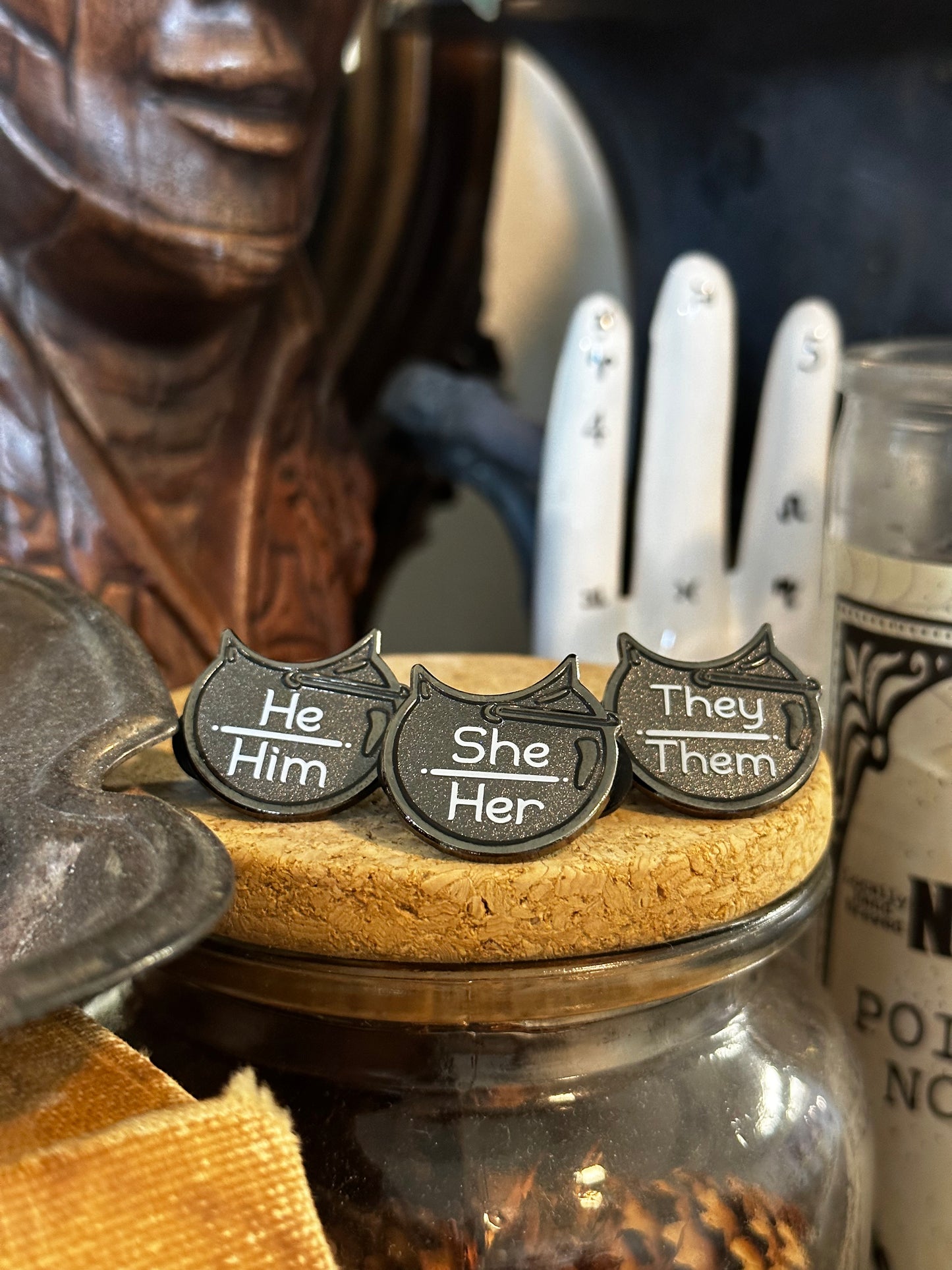 Pronoun Cauldron Pins